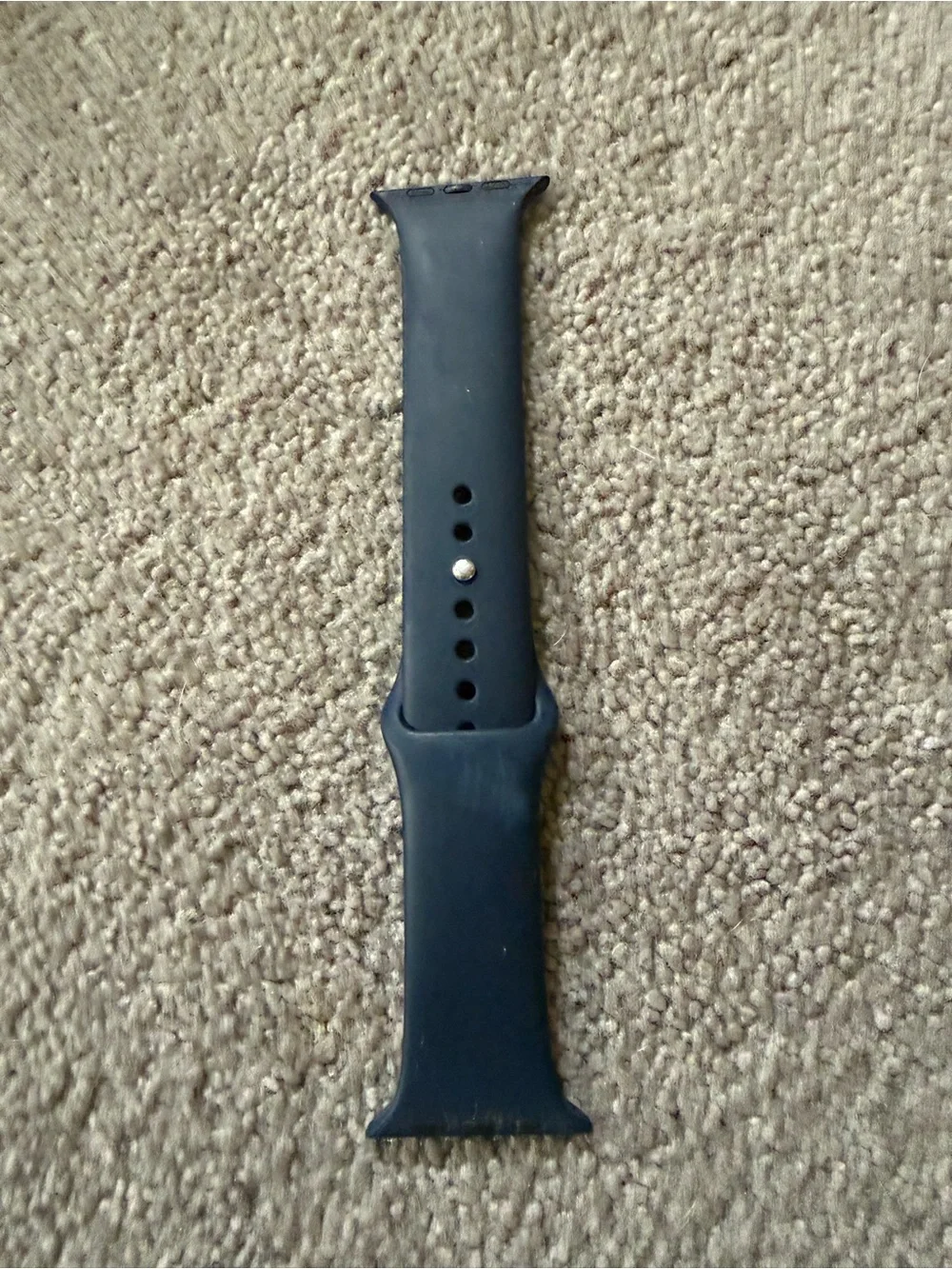 Black Silicone Smartwatch Band - Compatible Wearable Replacement